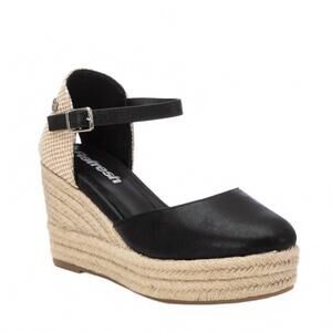 NEW XTI women's 17278201 refresh espadrille-style wedge shoe in black